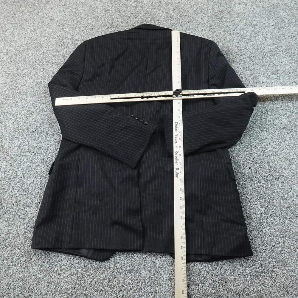 Ralph Lauren Blazer Mens 40R Black Pinstripe Wool Sport Coat Suit Jacket Canada